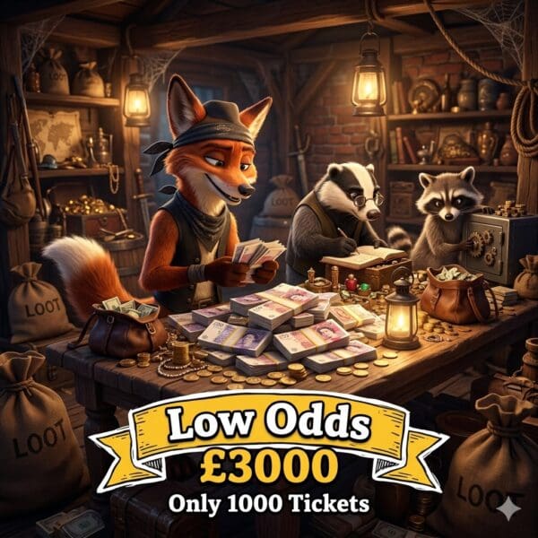 Low Odds £3000 – Only 1000 Tickets